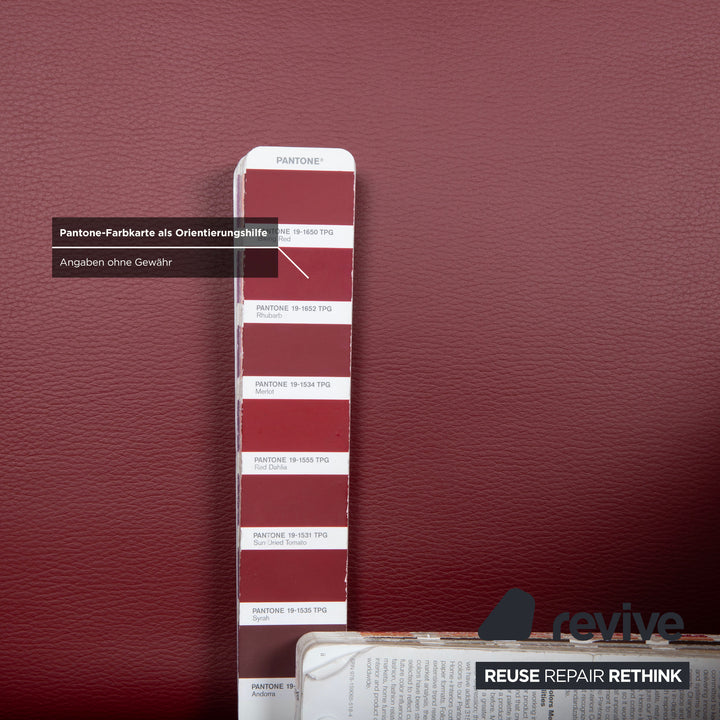4er Garnitur Walter Knoll Jason Leder Stuhl Rot Freischwinger