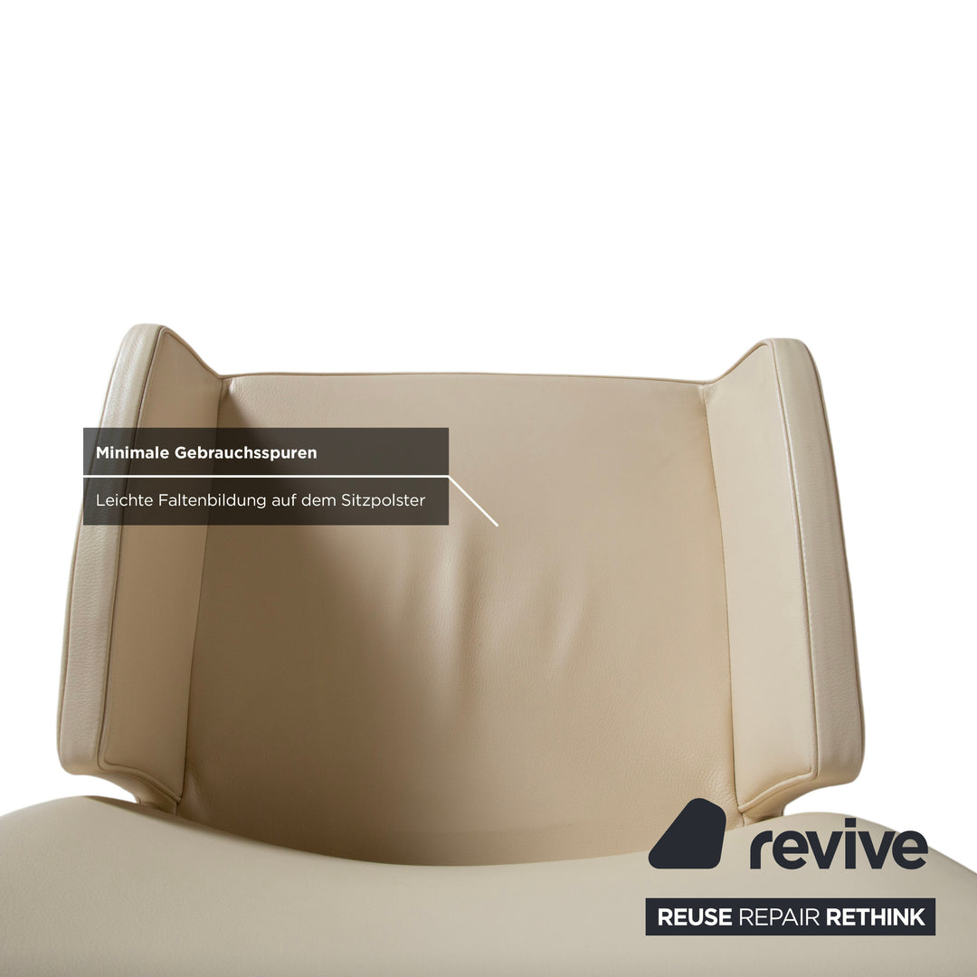 4er Garnitur Wittmann Times Leder Stuhl Creme