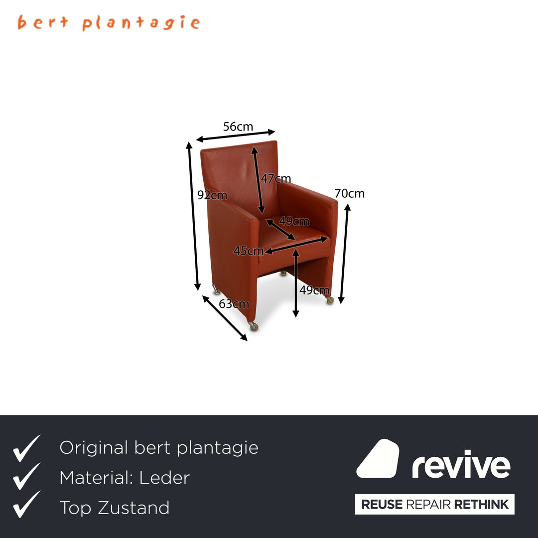 4er Sessel Garnitur bert plantagie Leder Orange