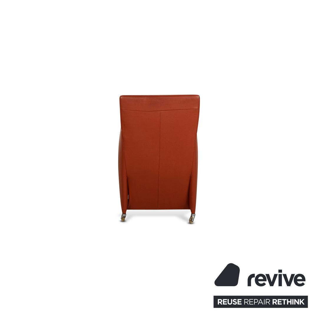 4er Sessel Garnitur bert plantagie Leder Orange