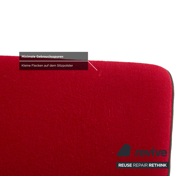 4er Set Bert Plantagie Duo Vierfuß Stuhl Leder Stoff Rot Schwarz