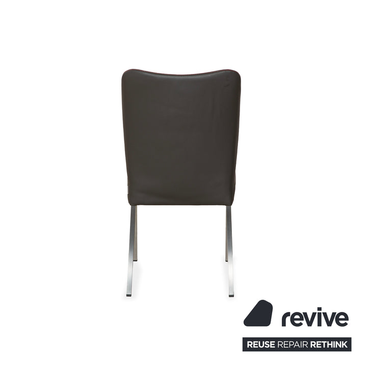 4er Set Bert Plantagie Duo Vierfuß Stuhl Leder Stoff Rot Schwarz