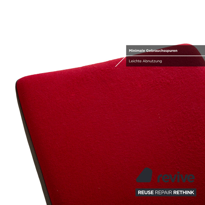 4er Set Bert Plantagie Duo Vierfuß Stuhl Leder Stoff Rot Schwarz