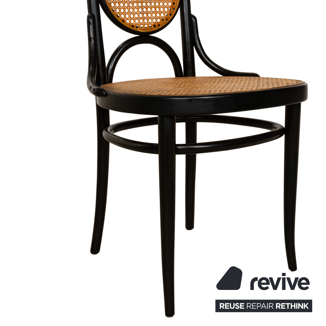 Lot de 4 chaises, Thonet n° 207 R, chaise en bois, salle à manger, marron, café