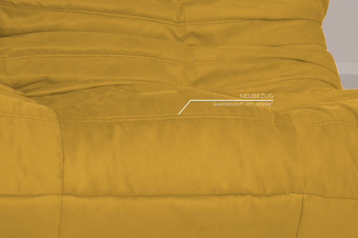 Ligne Roset Togo Dreisitzer Sofa Mikrofaser Stoff Couch Neubezug DENVER