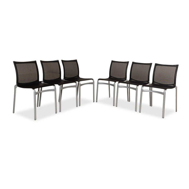 Lot de 6 chaises Alias ​​Highframe 40 aluminium anthracite