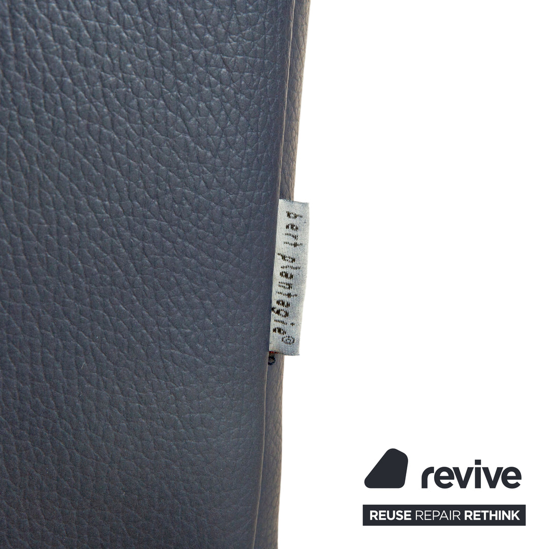 6er Garnitur bert plantagie ARC-E Leder Stuhl Blau Marine