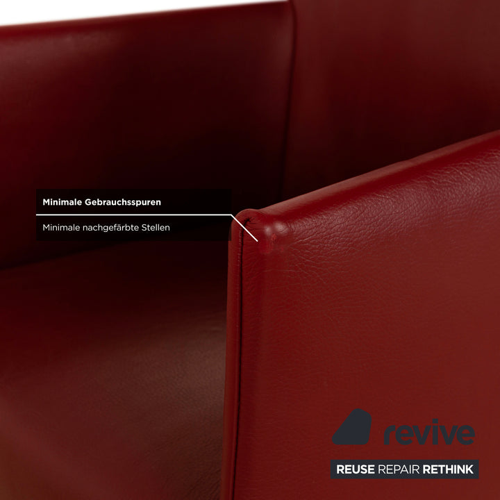 6er Garnitur bert plantagie ARC-E Leder Stuhl Rot Esszimmer