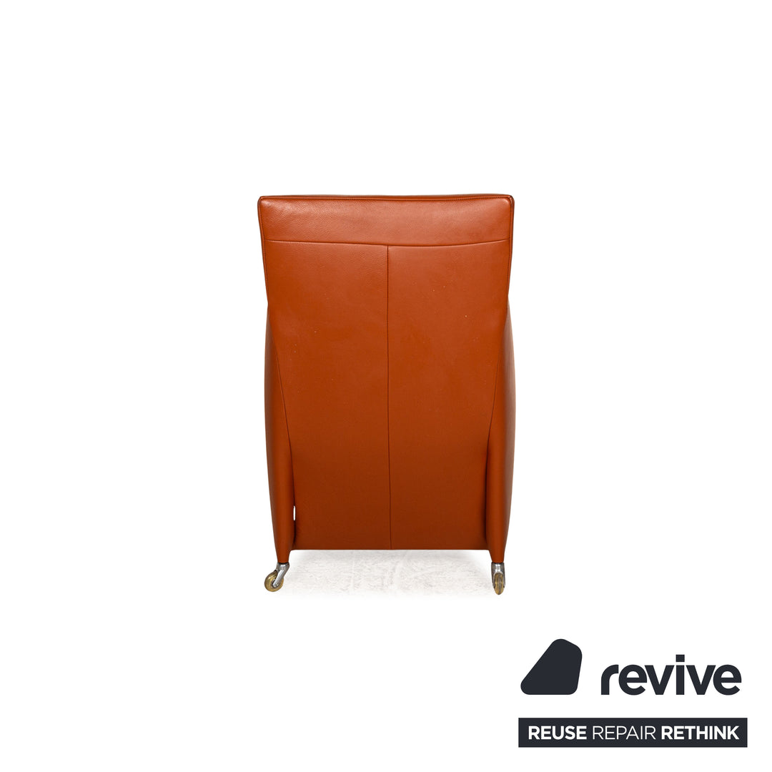 Set of 6 Bert Plantagie Leather Chair Orange