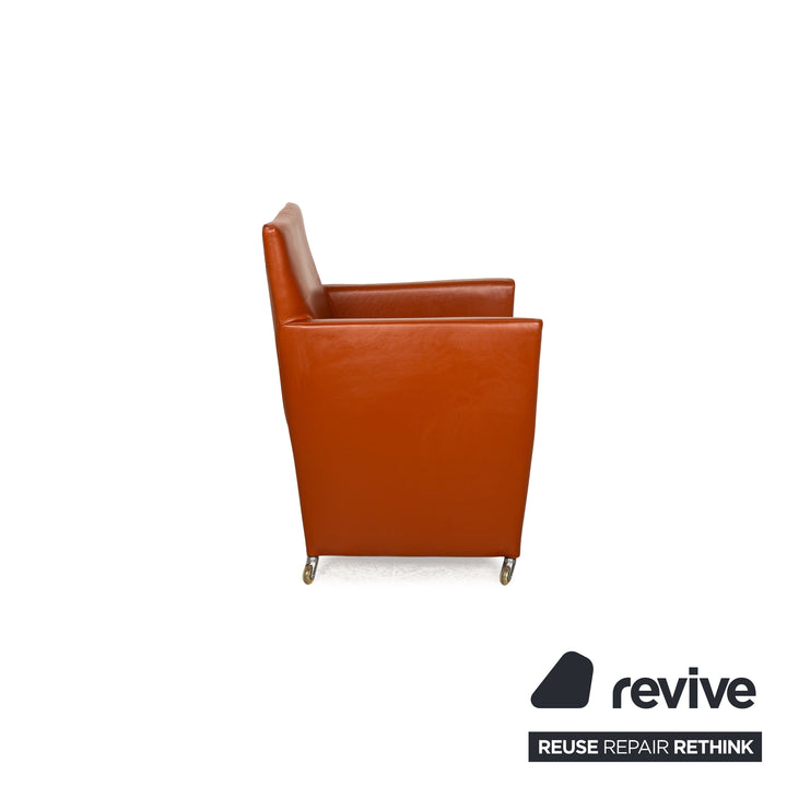 Set of 6 Bert Plantagie Leather Chair Orange
