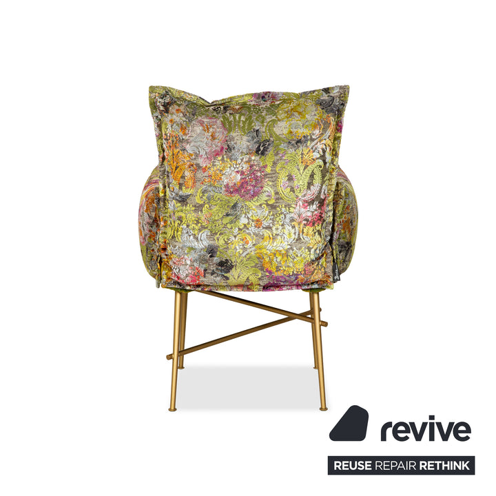Lot de 6 chaises en tissu Bretz Ohlinda vert baroque salle à manger