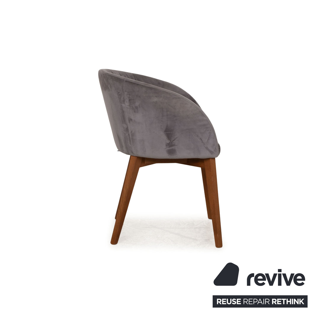 Lot de 6 chaises Calligaris Rosie en tissu gris