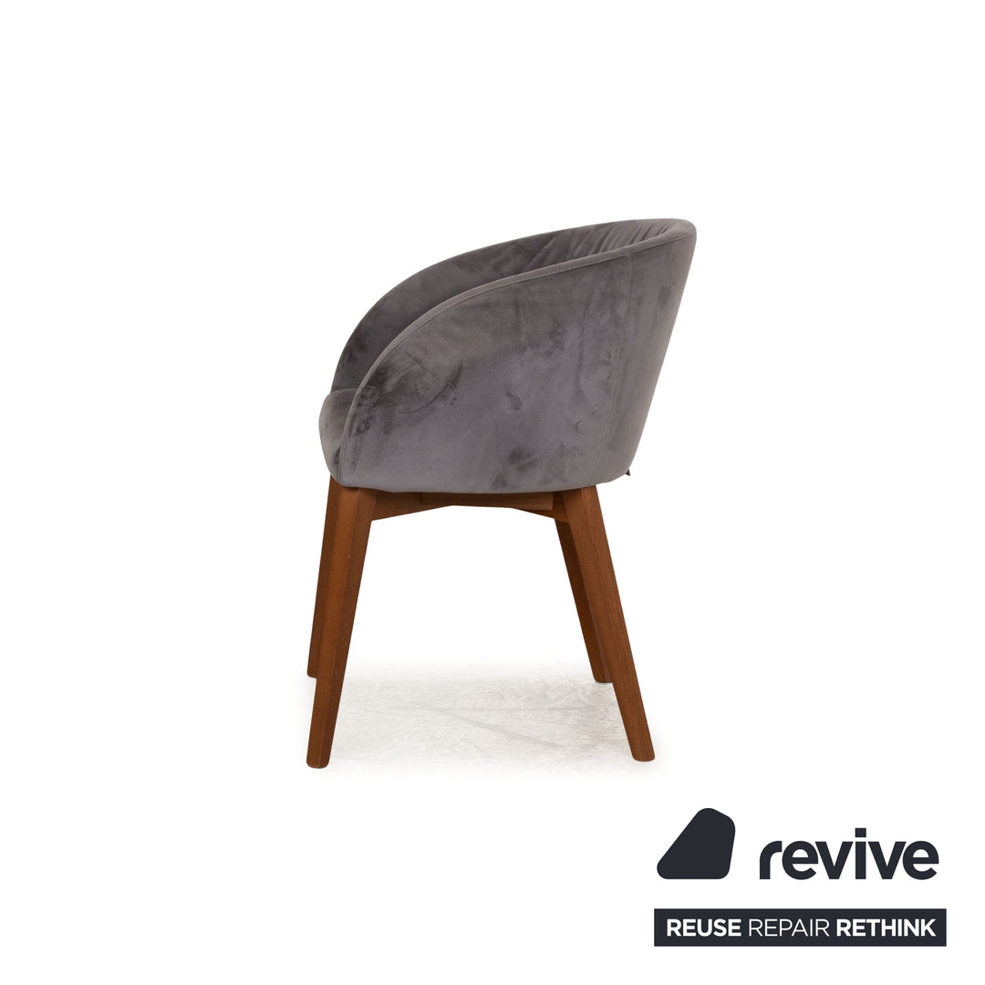 Lot de 6 chaises Calligaris Rosie en tissu gris
