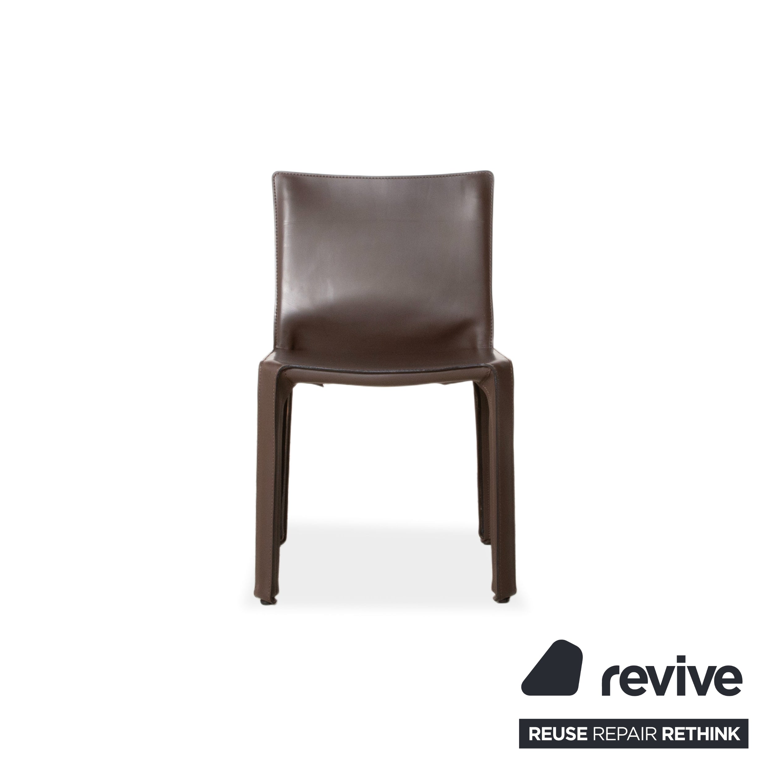 6er Garnitur Cassina Cab 412 Leder Stuhl Braun