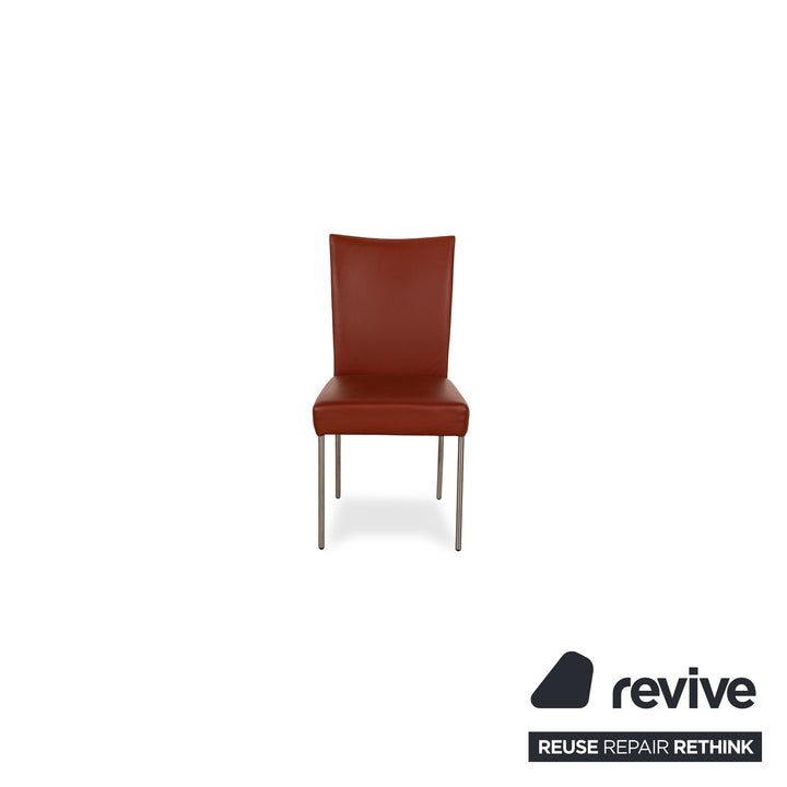 Lot de 6 chaises Contur Penthouse en cuir marron