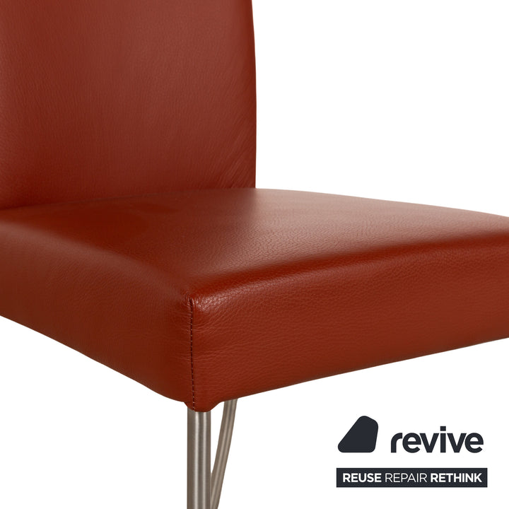 Lot de 6 chaises Contur Penthouse en cuir marron