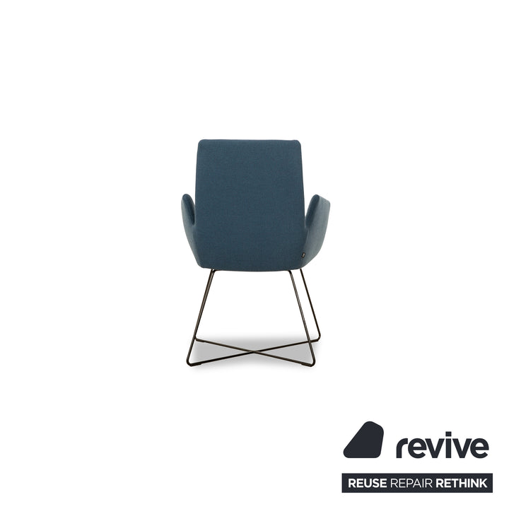 Lot de 6 chaises en tissu Cor Cordia bleu foncé salle à manger