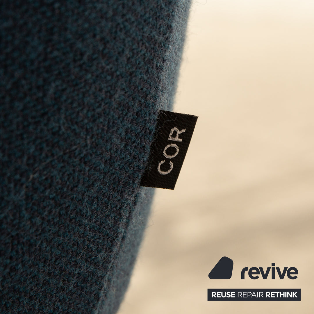 Lot de 6 chaises en tissu Cor Cordia bleu foncé salle à manger
