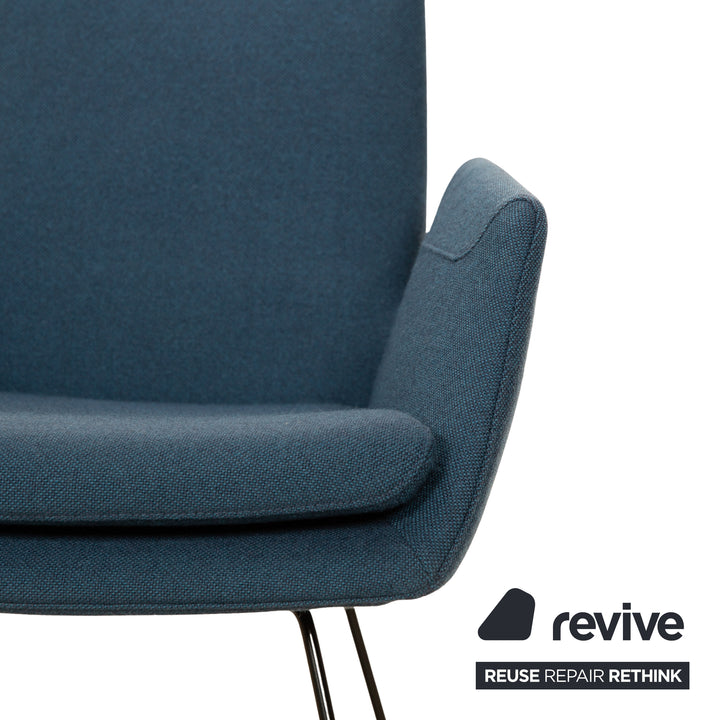 Lot de 6 chaises en tissu Cor Cordia bleu foncé salle à manger
