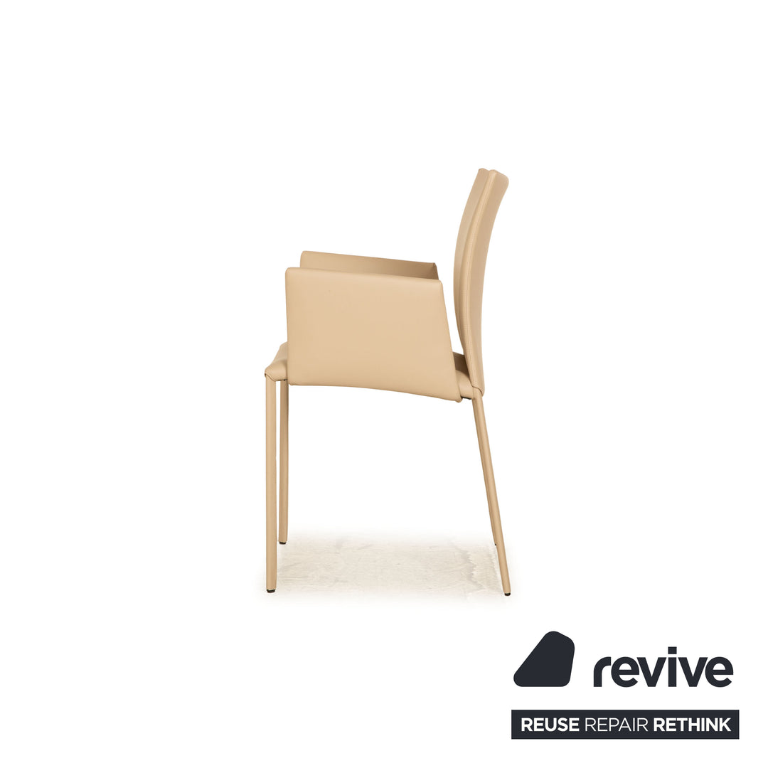 Draenert Stuhl - 6er Set Nobile Beige Leder