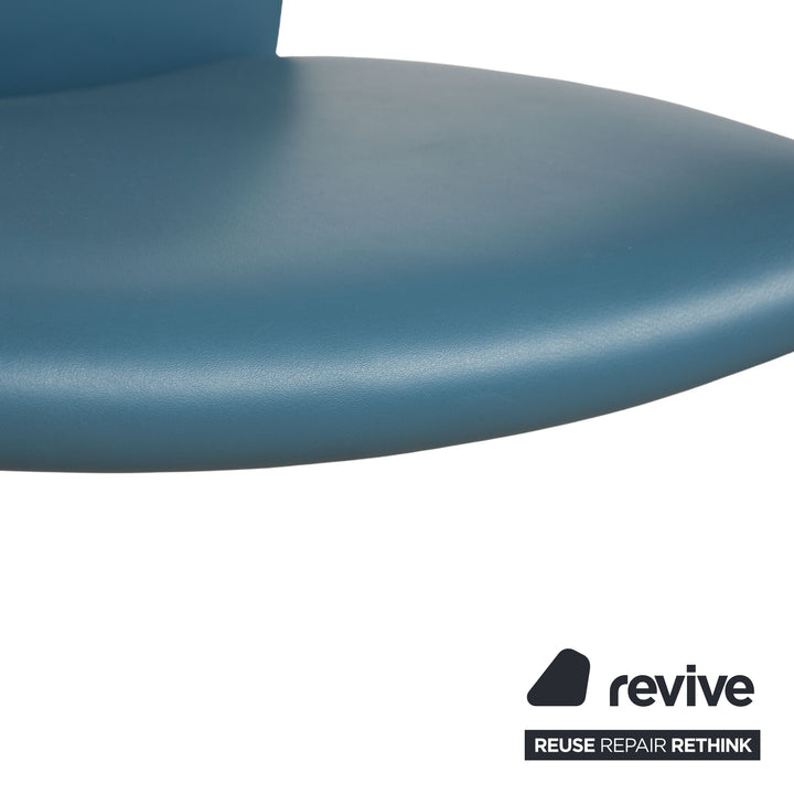 Ensemble 6 pièces Draenert Nobile Swing en cuir, bleu pétrole