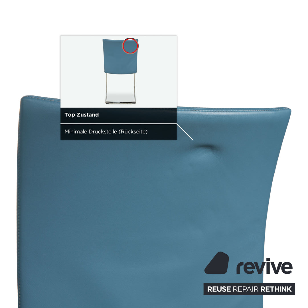 Ensemble 6 pièces Draenert Nobile Swing en cuir, bleu pétrole