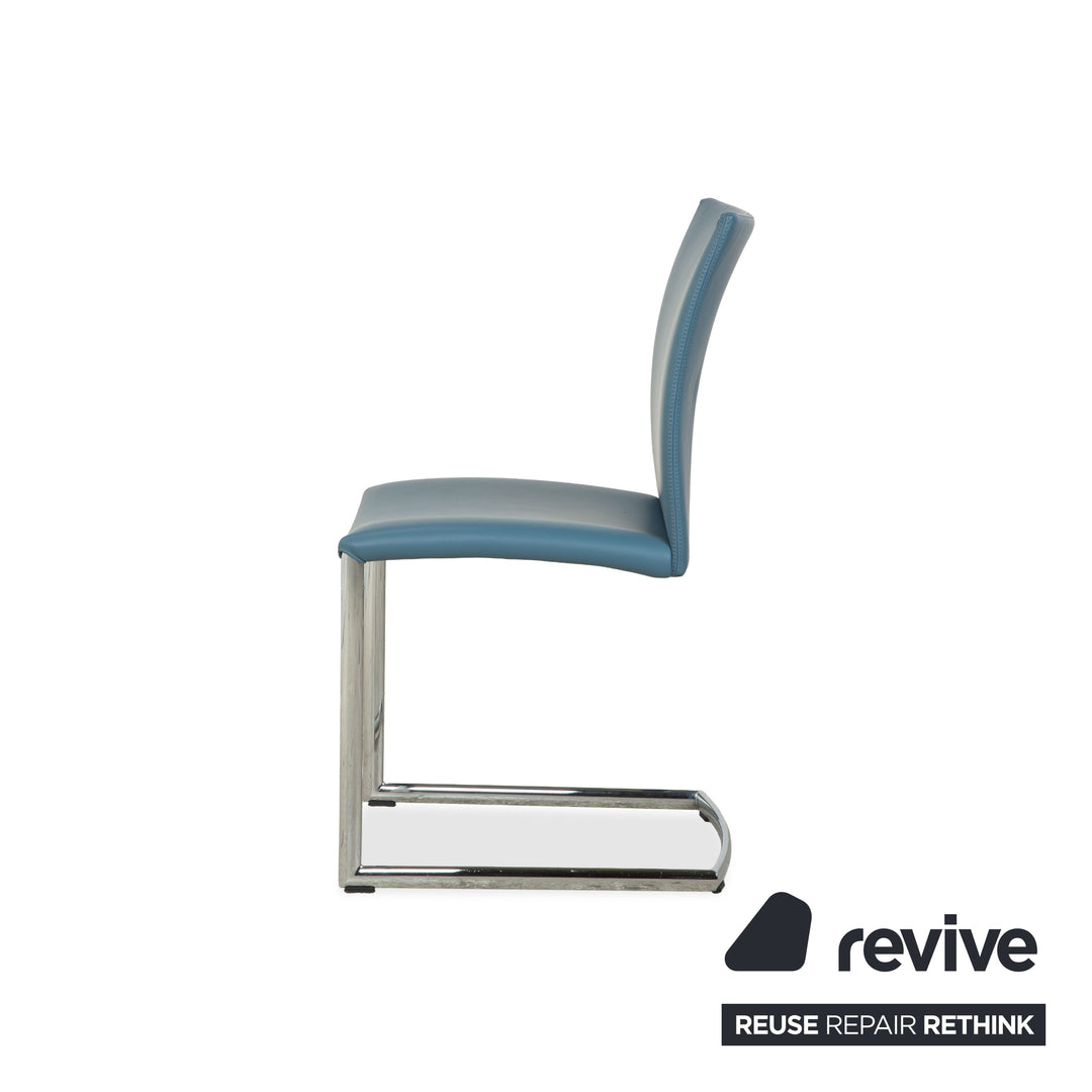 Ensemble 6 pièces Draenert Nobile Swing en cuir, bleu pétrole