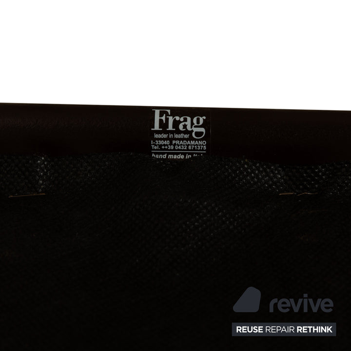 Ensemble de 6 chaises de salle à manger en cuir Frag marron châtaignier