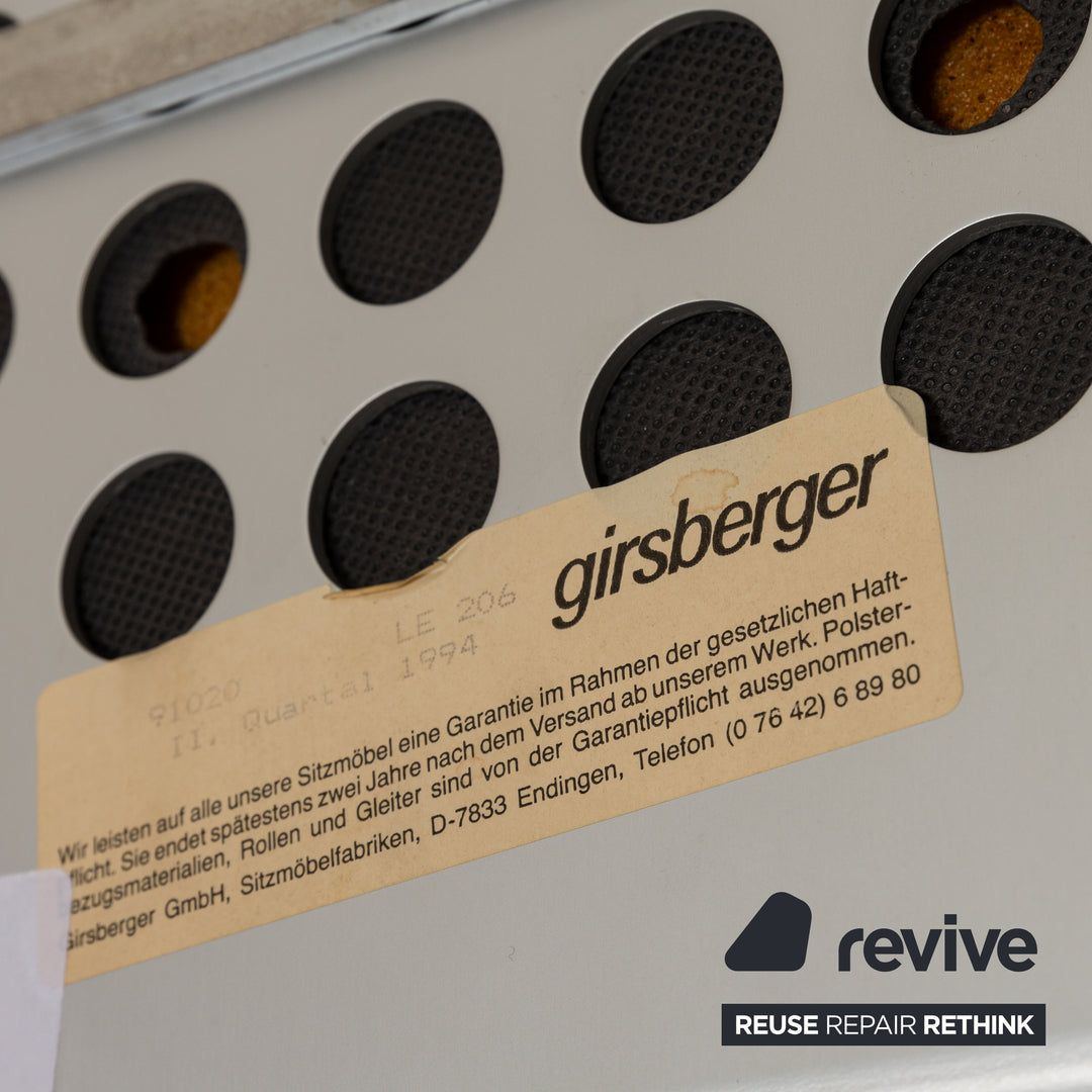 6er Garnitur Girsberger Leder Stuhl Braun Freischwinger Vintage