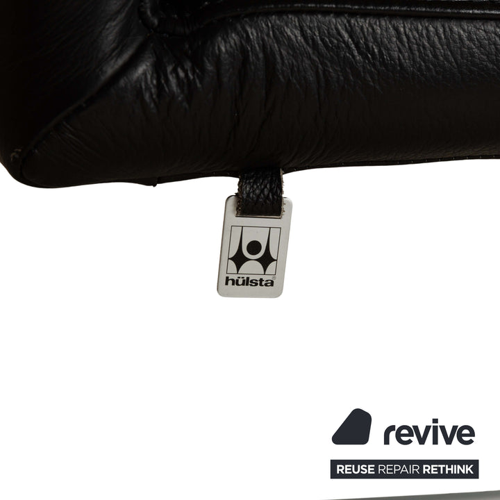 Lot de 6 chaises en cuir Hülsta D27, noir