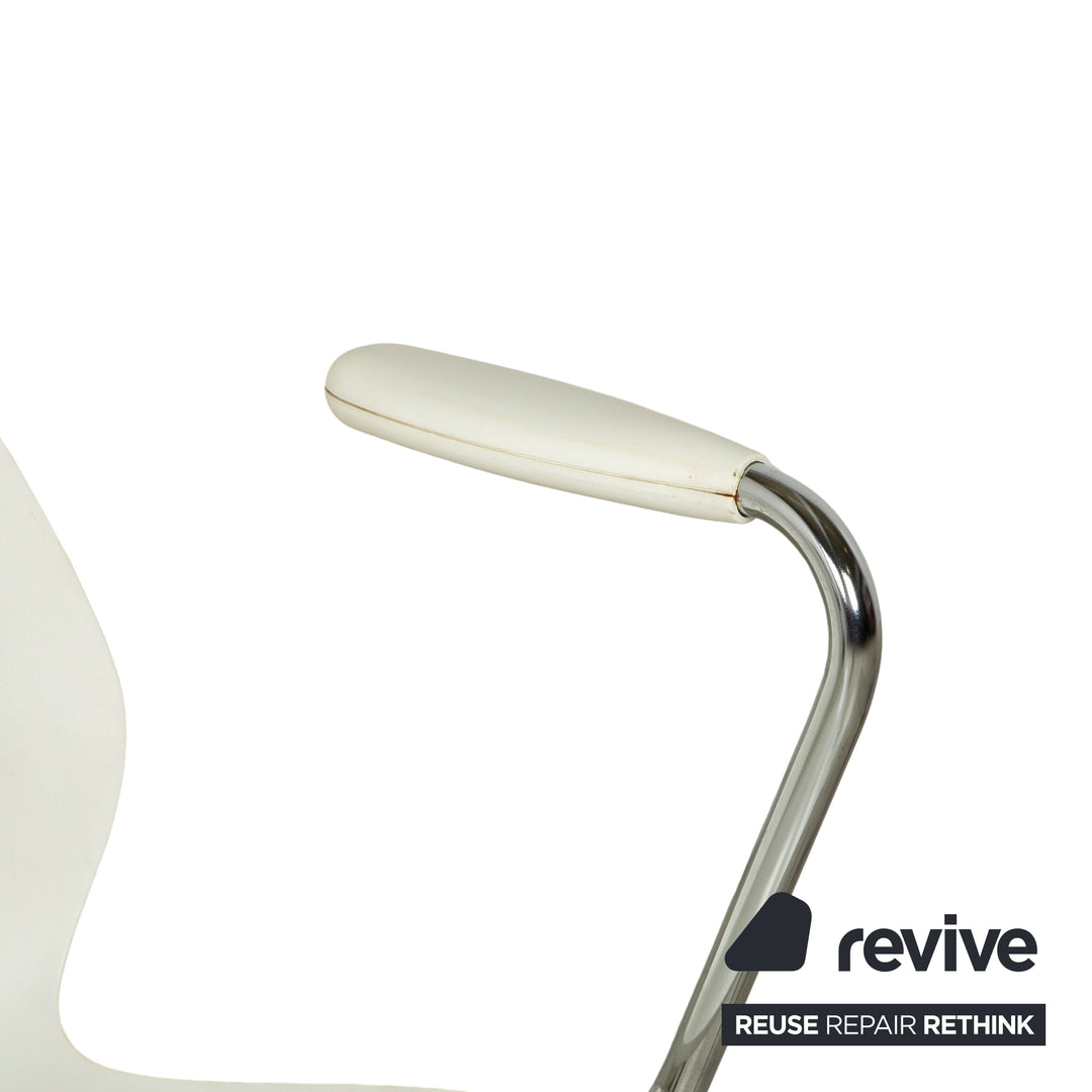 6er Garnitur Kartell Maui Stuhl Kunststoff Weiß Armlehnen