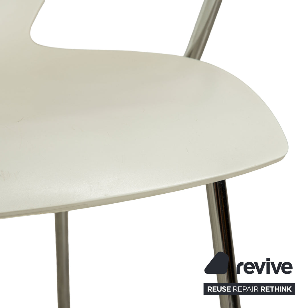 6er Garnitur Kartell Maui Stuhl Kunststoff Weiß Armlehnen