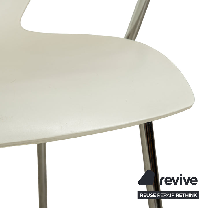 6er Garnitur Kartell Maui Stuhl Kunststoff Weiß Armlehnen