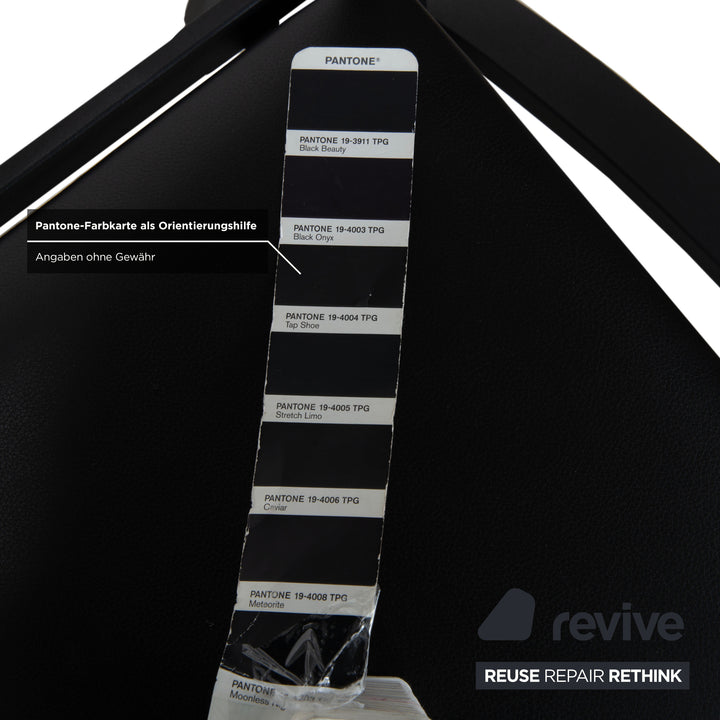 6er Garnitur KFF Cosinus Leder Stuhl Schwarz