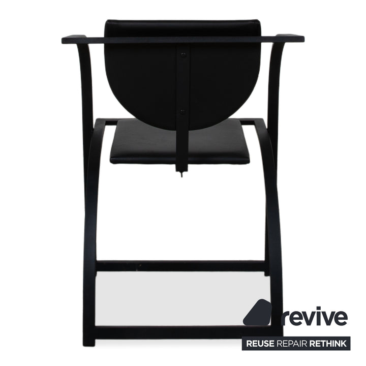 Ensemble de 6 chaises KFF Cosinus en cuir noir