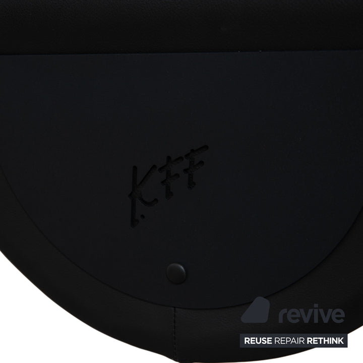 6er Garnitur KFF Cosinus Leder Stuhl Schwarz