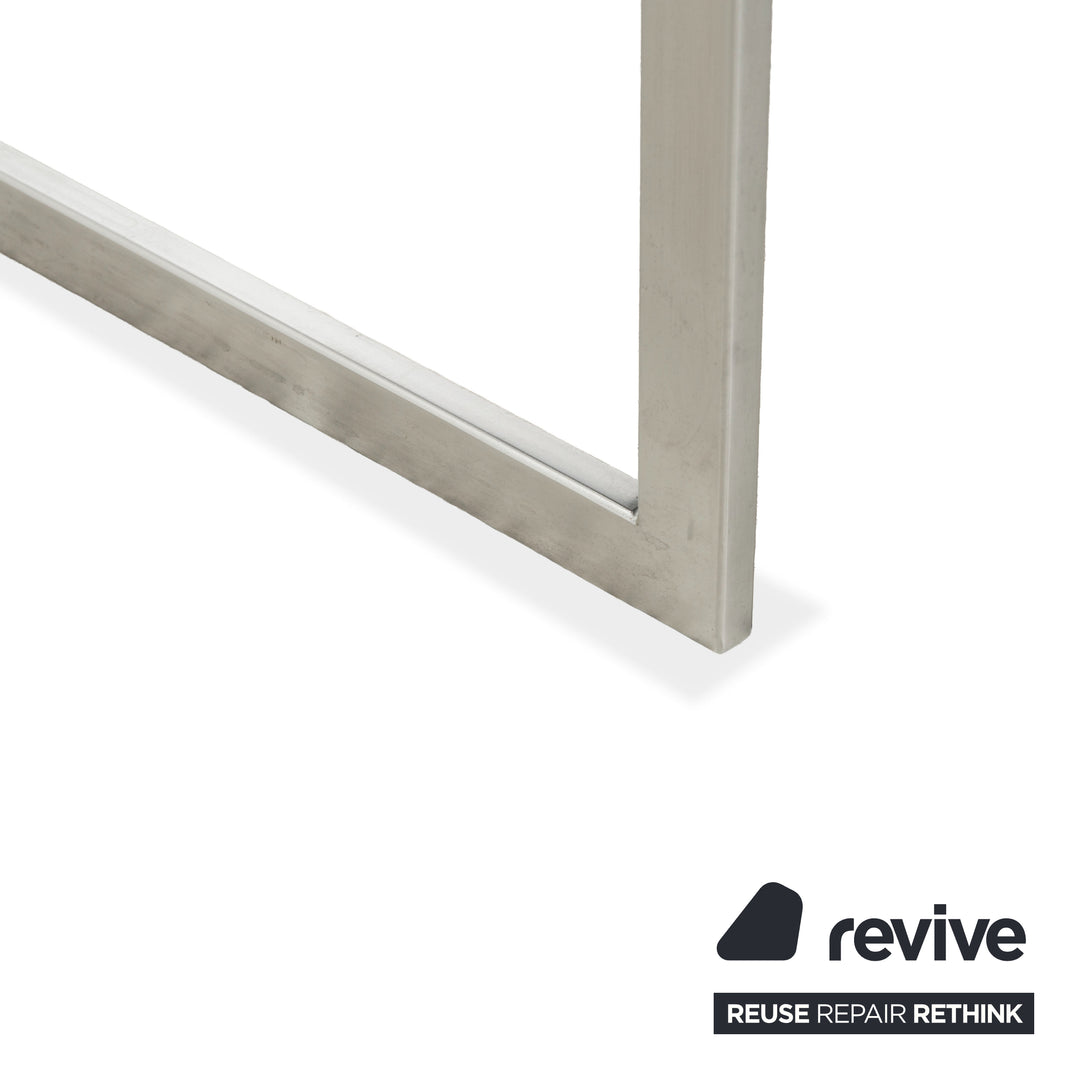 Set of 6 KFF leather and metal cantilever chairs, black