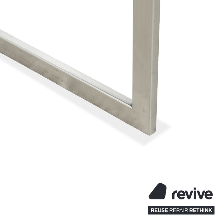 Set of 6 KFF leather and metal cantilever chairs, black