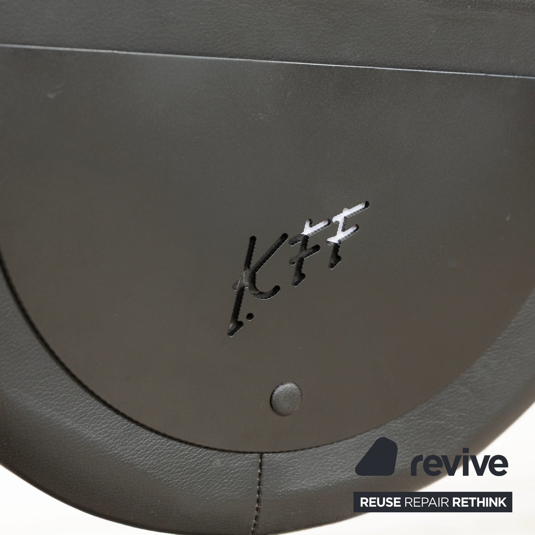 Set of 6 KFF Sinus leather chairs, black