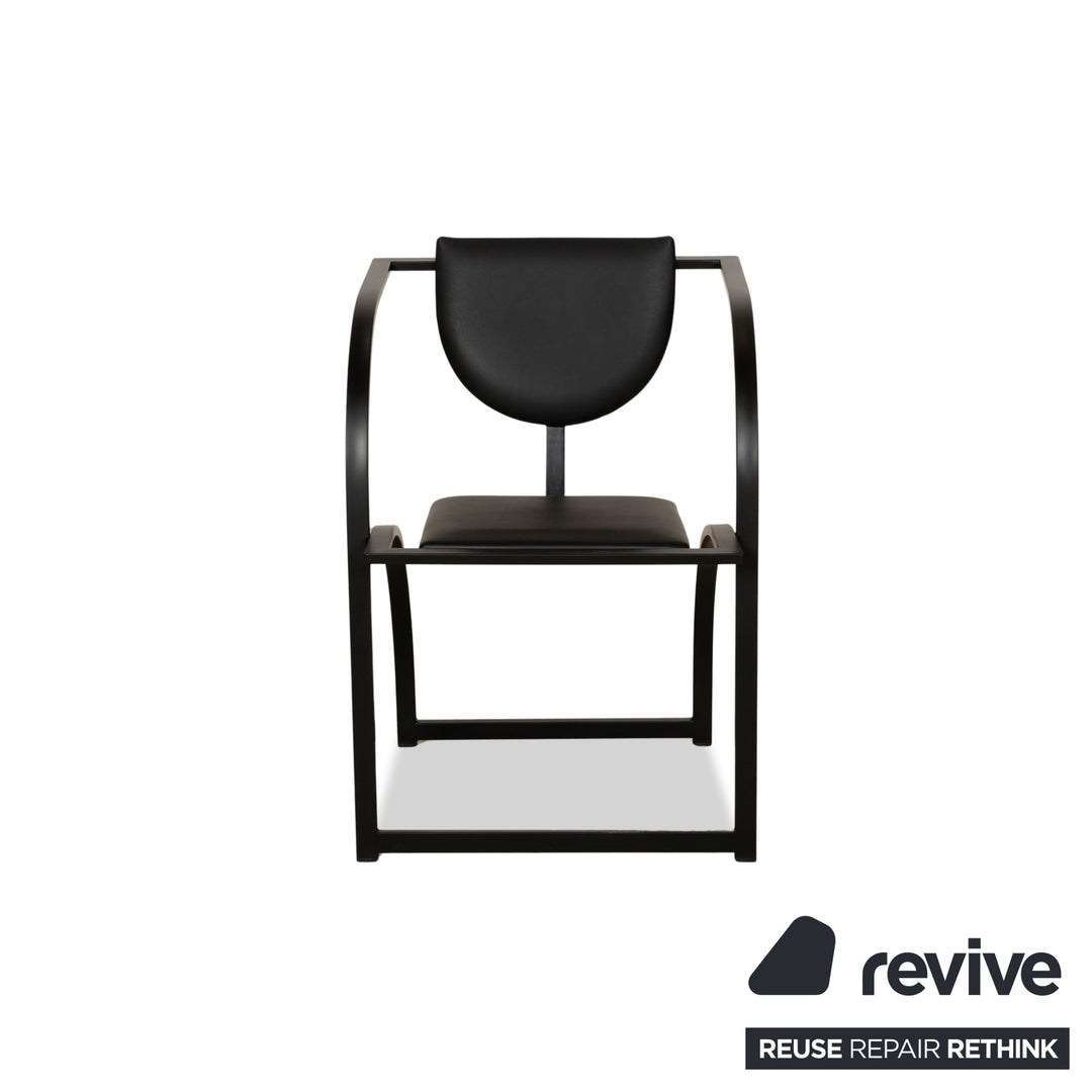 Lot de 6 chaises KFF Sinus en cuir noir