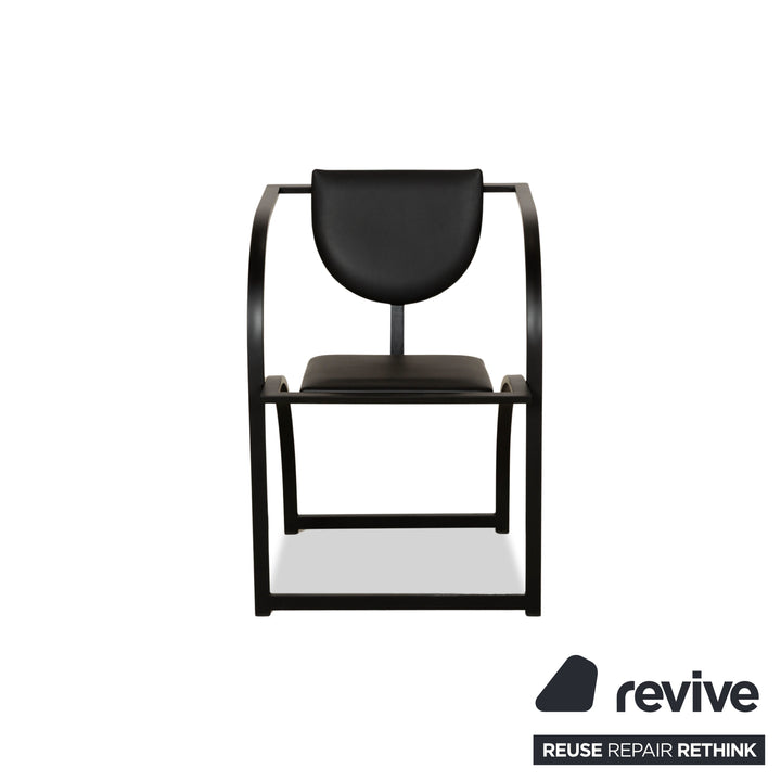 Lot de 6 chaises KFF Sinus en cuir noir