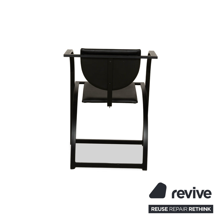 Set of 6 KFF Sinus leather chairs, black