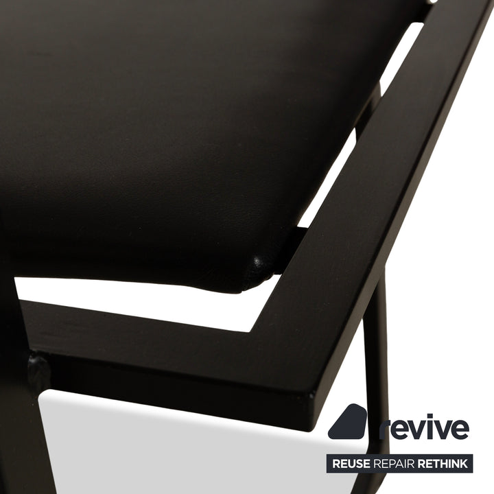 Lot de 6 chaises KFF Sinus en cuir noir
