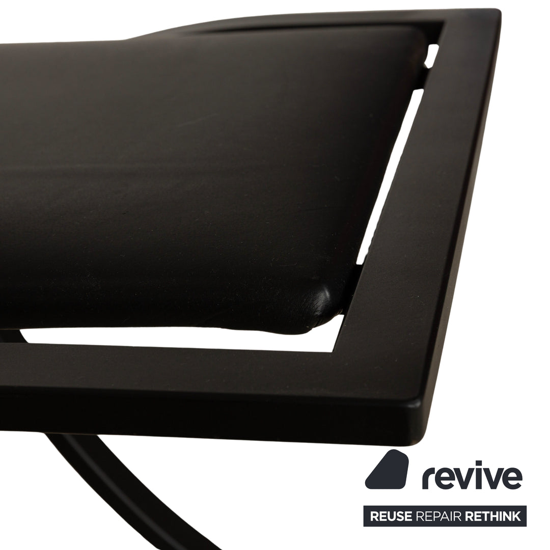 Set of 6 KFF Sinus leather chairs, black