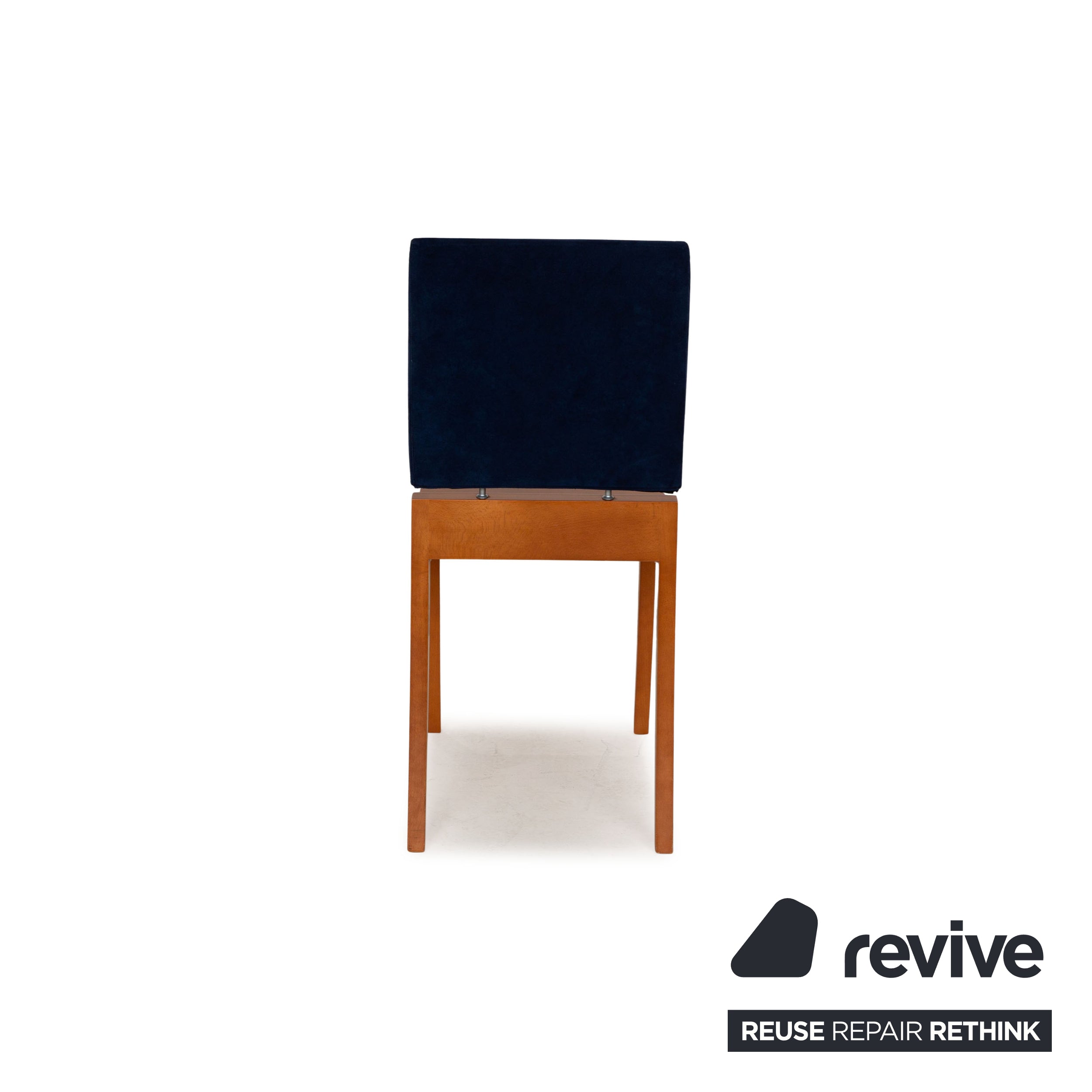 Set of 6 ligne roset Finn wooden chair blue