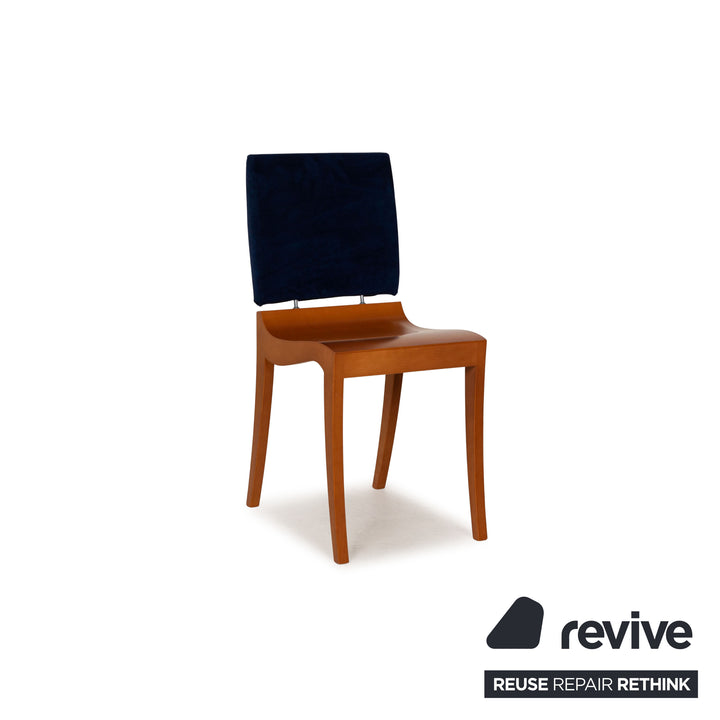6er Garnitur ligne roset Finn Holz Stuhl Blau