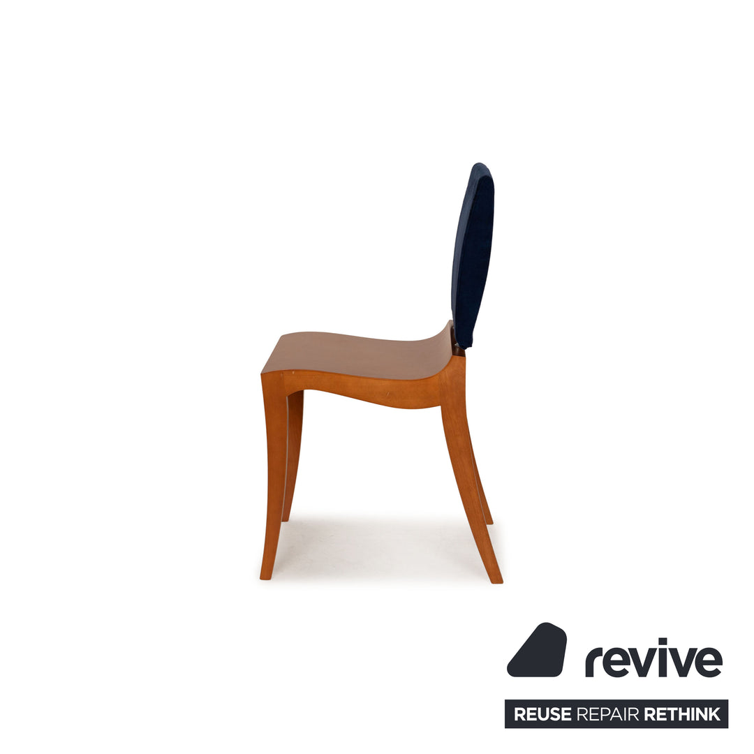 Lot de 6 chaises ligne roset Finn bois bleu