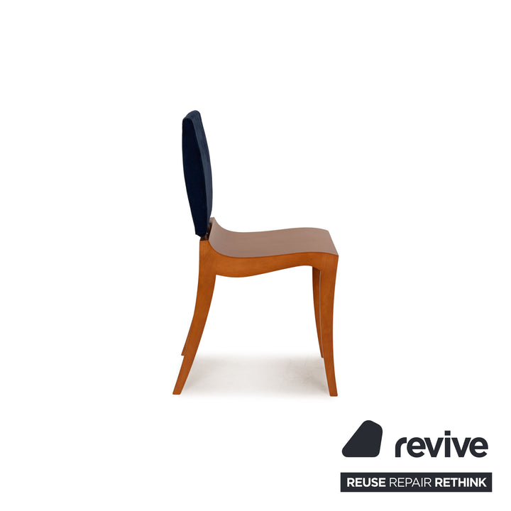 Lot de 6 chaises ligne roset Finn bois bleu