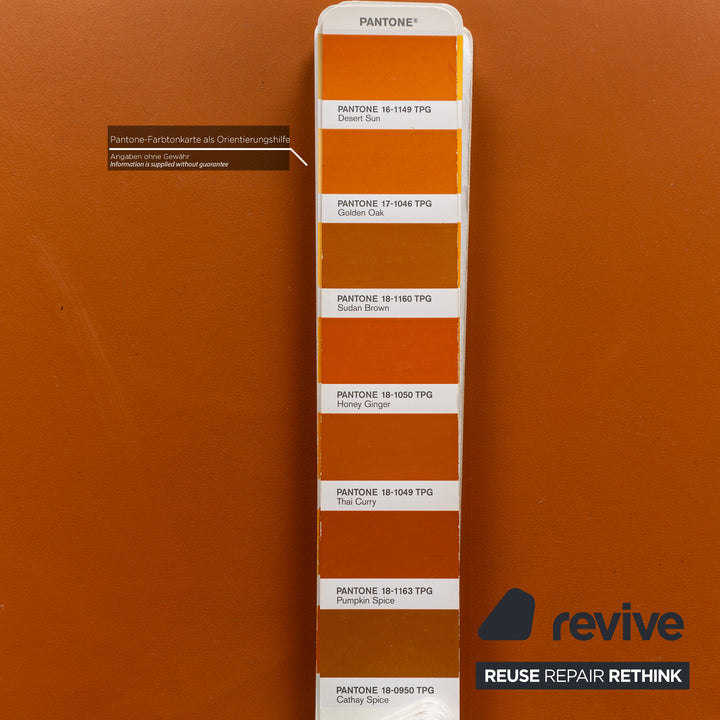 6er Garnitur Poltrona Frau Leder Stuhl Braun Gelb Orange