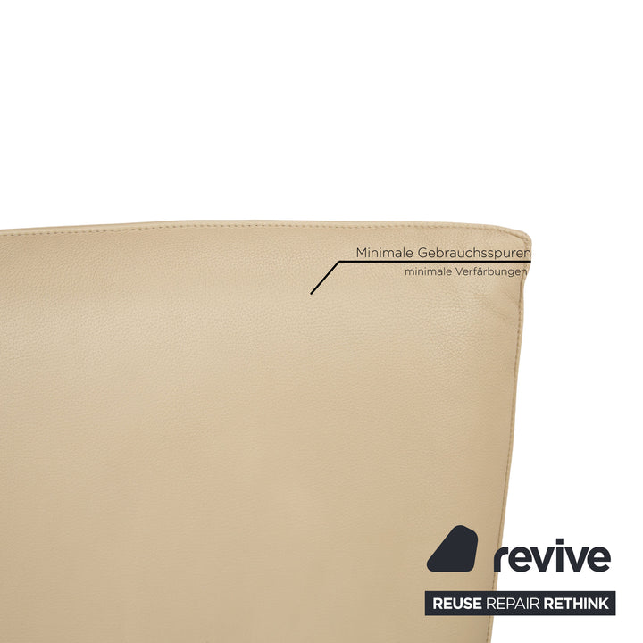 Lot de 6 chaises en cuir Rolf Benz 7000 crème salle à manger